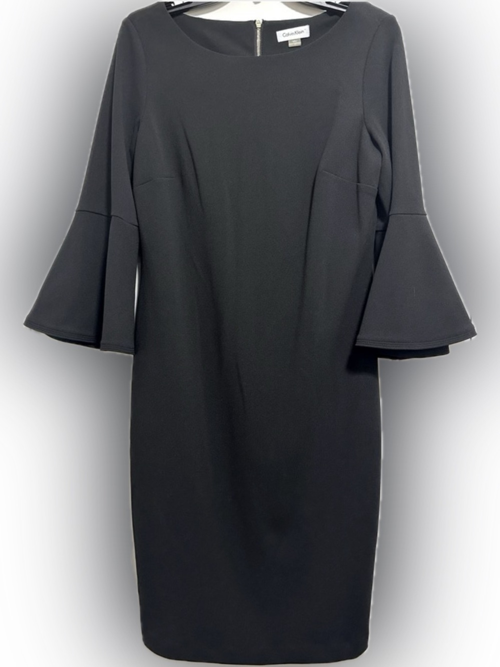 Calvin Klein LBD Bell Sleeve Dress